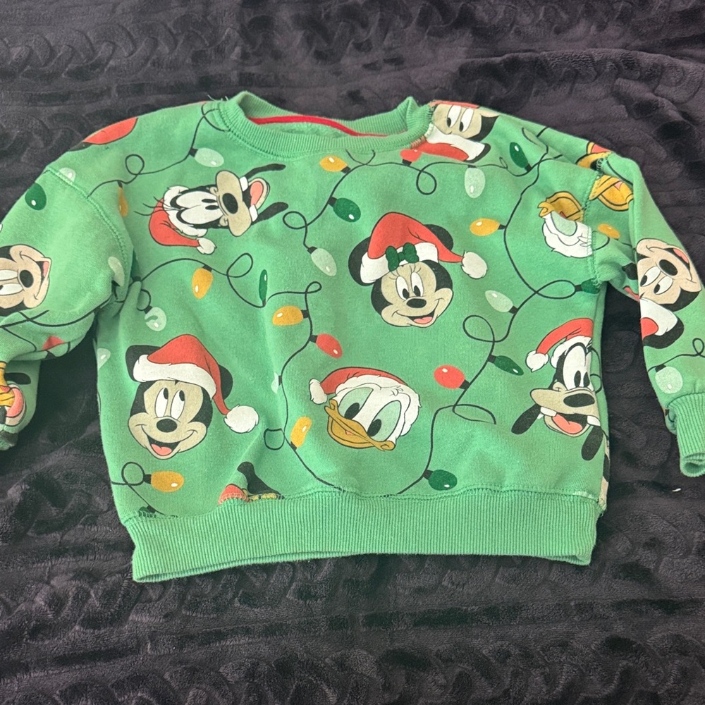 Disney Festive Green Kids Sweatshirt